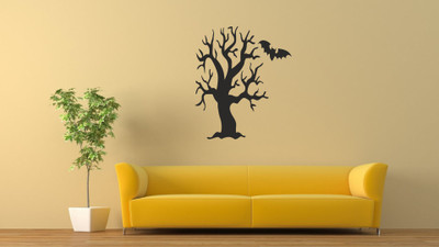 qthinfra 120 cm TREE WALL PAPER Self Adhesive Sticker(Pack of 1)