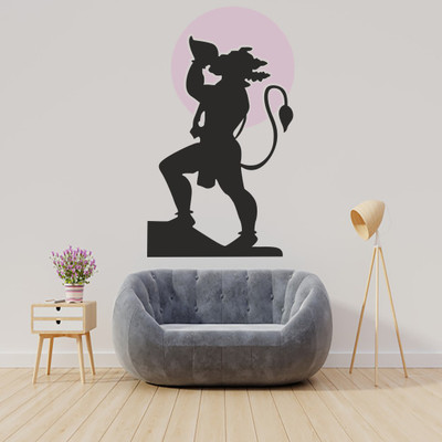 qthinfra 120 cm HANUMAN Self Adhesive Sticker(Pack of 1)