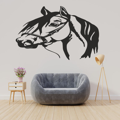 Digi2cart 120 cm horse Self Adhesive Sticker(Pack of 1)
