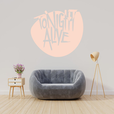 Digi2cart 70 cm TONIGHT ALIVE WORDING Self Adhesive Sticker(Pack of 1)
