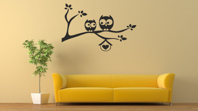 Digi2cart 120 cm BRANCHES WITH BIRDS Self Adhesive Sticker(Pack of 1)