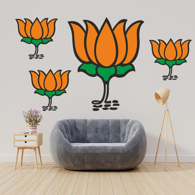 Digi2cart 120 cm LOTUS Self Adhesive Sticker(Pack of 1)