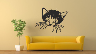 BUSY2BUY 70 cm KITTEN WITH Self Adhesive Sticker(Pack of 1)