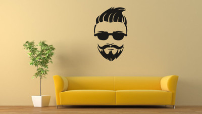 Digi2cart 120 cm BEARD MAN Self Adhesive Sticker(Pack of 1)
