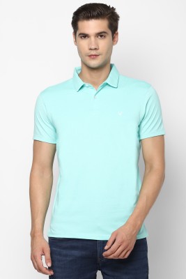 Allen Solly Solid Men Polo Neck Light Green T-Shirt