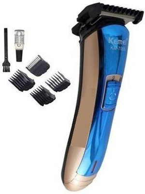 Kemei Kemeii-7055 Runtime-60 min Trimmer for Men (Gold, Blue) Trimmer 60 min Runtime 3 Length Settings