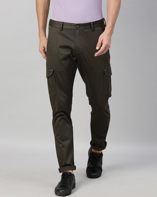 RARE RABBIT Slim Fit Men Green Trousers