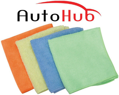 Auto Hub Terracotta Vehicle Washing  Cloth(Pack Of 4, 270 GSM)