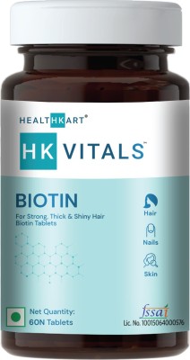 HEALTHKART Biotin Maximum Strength for Hair Skin & Nails-10000 mcg for, 60 tablet(s)(60 Tablets)