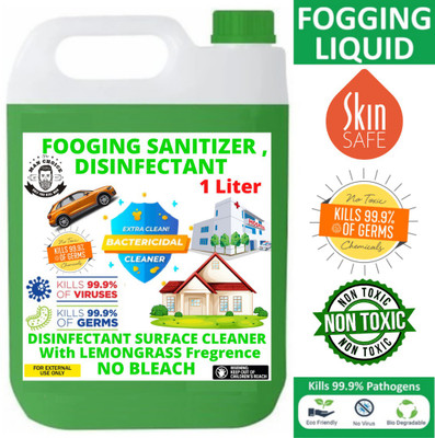 the man choice NEW & ADVANCE Disinfectant FOGGER Sanitizer Liquid for FOOGING MACHINE SOLUTION (ANTI GERM CLEAN) 1 Ltr .Disinfectant Liquid for Fumigation, Hospital, School, Office & Home Sanitizer - LEMONGRASS Fragrance.( PACK OF 1 ).(1 L)