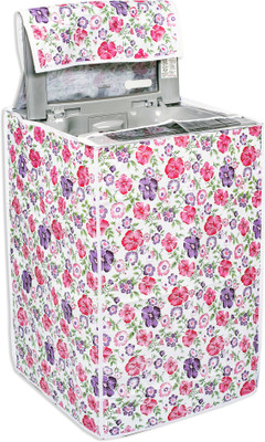Classic Top Loading Washing Machine  Cover(Width: 63 cm, White & Pink)