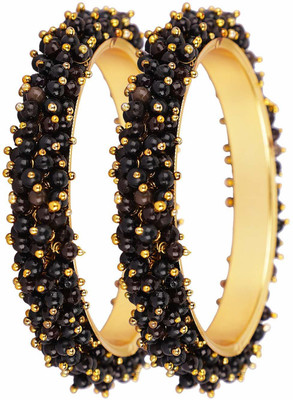 T4 JEWELS Alloy Gold-plated Bangle Set(Pack of 2)