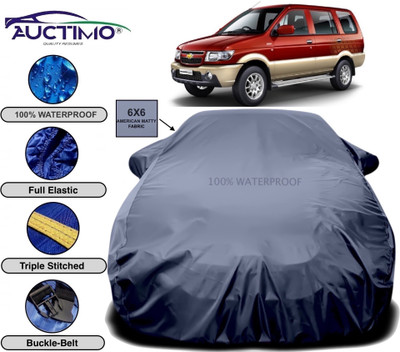 AUCTIMO Car Cover For Chevrolet Tavera (With Mirror Pockets)(Grey)