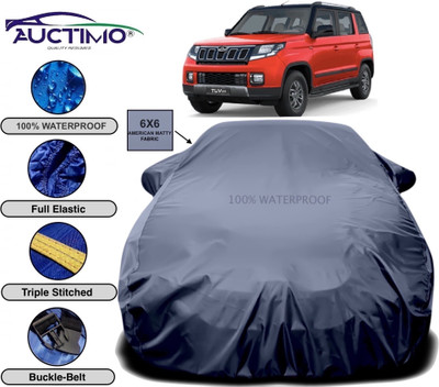 AUCTIMO Car Cover For Mahindra TUV300 (With Mirror Pockets)(Grey)