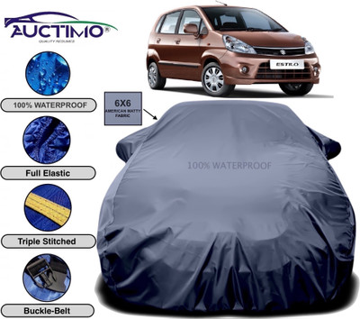 AUCTIMO Car Cover For Maruti Suzuki Zen Estilo (With Mirror Pockets)(Grey)