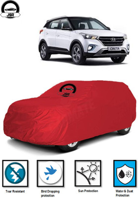 J S R Car Cover For Hyundai Creta (Without Mirror Pockets)(Red)