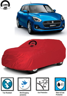 J S R Car Cover For Maruti Suzuki Swift Hybrid (Without Mirror Pockets)(Red)