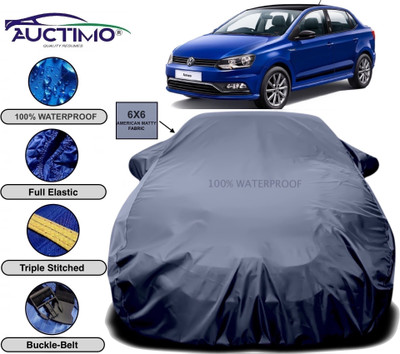 AUCTIMO Car Cover For Volkswagen Ameo 1.0 MPI Highline Plus Petrol (With Mirror Pockets)(Grey)