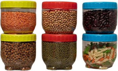 woolco Plastic Utility Container  - 300(Pack of 6, Multicolor)
