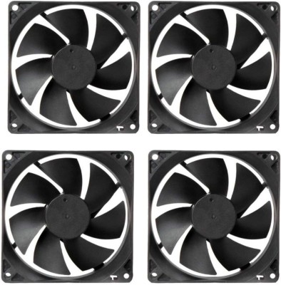 CyberSupreme Pack of 4 DC 12V Cooling Fan for DIY Incubator Cabinet & PC Case 3 inch Cooling Fan for PC Case CPU Cooler(Black)