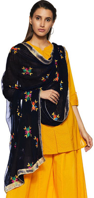 WEAVERS VILLA Chiffon Embroidered Women Dupatta