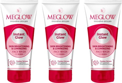 meglow Instant Glow Skin Brightening Facewash for Women 70g Pack of 3 Face Wash(210 g)