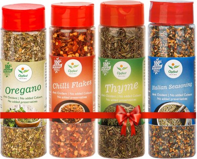 Chefast Italian Seasoning Red Chilli Flakes , Thyme & Oregano Flakes Pizza Pasta Seasoning Combo Pack In Sprinkler Bottle (215 g)(215 g)