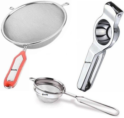 Biway Kitchen Tools combo pack Kitchen Tool Set(Silver, Strainer, Juicer)
