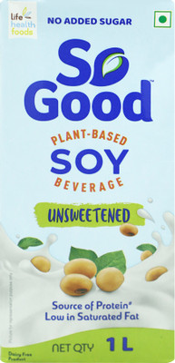 So good Soy Natural Unsweetened Plant Based Beverage 1000ml Tetra Pack(1 L)