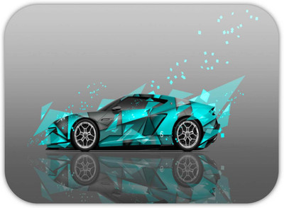 Pankrut Car Design Printed Non-Slip Rubber Base Gaming & Laptop (MPAD00176) Non Slip Base Mousepad(Multicolor - 2)