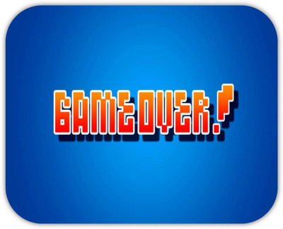 Monk Matters Game Over Design Non-Slip Rubber Base Gaming & Laptop (MPAD00155) Mousepad(Multicolor)