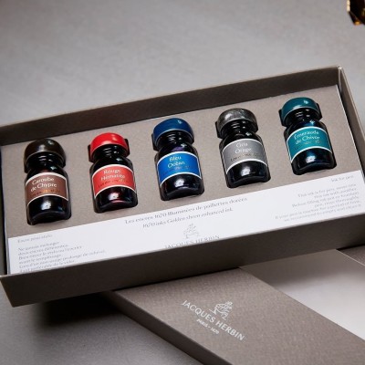 Jacques Herbin 1670 Anniversary 10 ML - Set of 514000JT Ink Bottle(Pack of 5, Ink Color - Anniversary 1670)