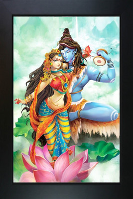 RV SALES Lord Shiva Parvati Photo Frame Religious Frame
