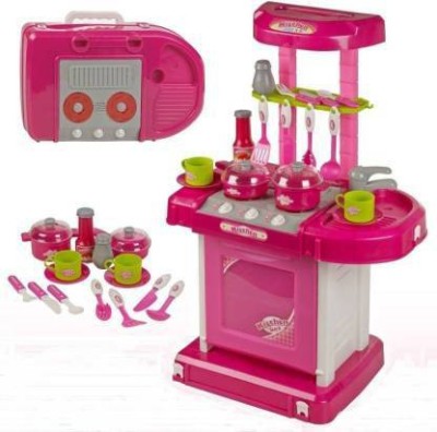 VRUX Luxury Battery Operated Kitchen Play Set with music and light Super Toy for Kids