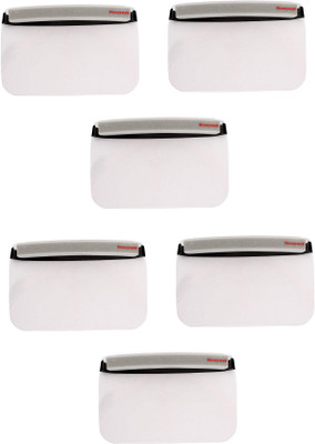 Honeywell HFS-MED100-6 HFS-MED100 Safety Face Shield |Full Face Protector | Fog Proof Full Face Shield (Transparent, Pack of 6) Safety Visor(Size - 33*23*5)