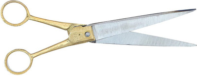 Mancloem World Tailoring and barber Scissors with Golden Brass Handle Scissors (Set of 1, Silver) Scissors(Set of 1, Silver)