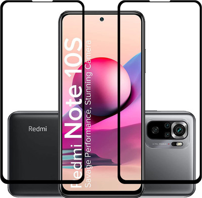 MobileBukket Edge To Edge Tempered Glass for Xiaomi Redmi Note 10S(Pack of 2)