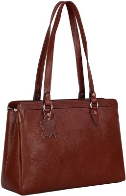 RICHSIGN LEATHER ACCESSORRIES Women Brown Tote