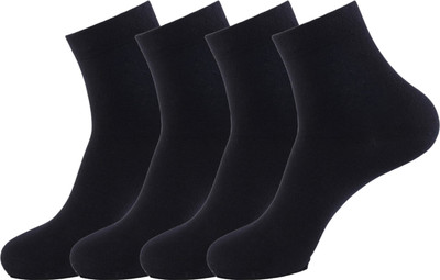 SOCOLOCO Unisex Solid Ankle Length(Pack of 4)