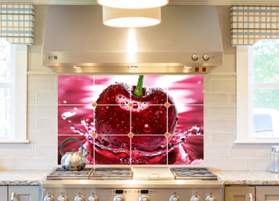DivineDesigns 61 cm Apple Motifs Self Adhesive Sticker(Pack of 1)