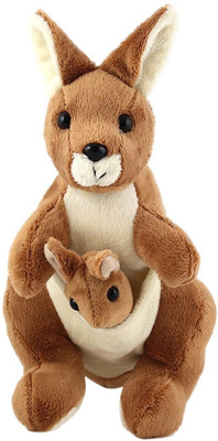 Tickles Kangaroo Mother and Baby 8 inch Brown, Cream Tickles Soft Toys