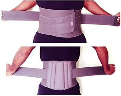 Zoi-Ortho Lumbosacral belt used for used for back support and lumbar spondylitis back (Grey) Abdominal Belt(Grey)