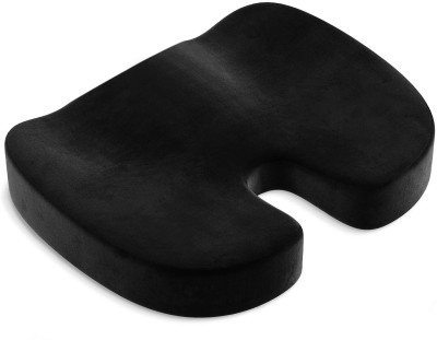 KUBER INDUSTRIES Seat Cushion MemoryFoam Coccyx Cushion Designed for Hip, and Tailbone Pain(Black) Back / Lumbar Support