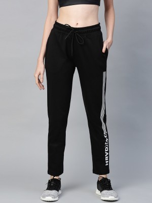 HARVARD Solid Women Black Track Pants