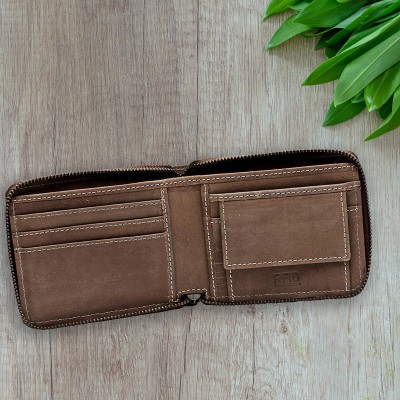 Teakwood Leathers Men Brown Genuine Leather Wallet(4 Card Slots)