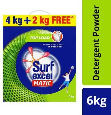 SURF EXCEL MATIC Top Load Detergent Powder Detergent Powder 6 kg