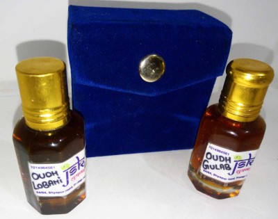 JSK Combo Pack of (Attar OUDH-GULAB & OUDH-LOBAN)-12-Ml-Each Herbal Attar(Rose, Oud (agarwood), Leather)