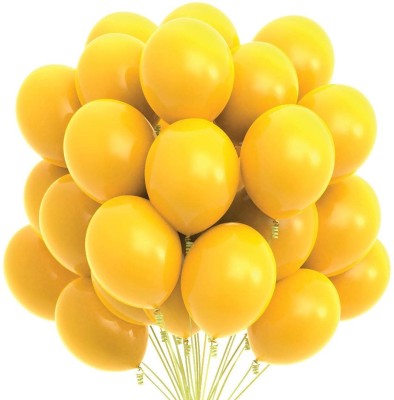 Wonder Solid Balloon Beautiful Yellow Party Balloons for Decoration - Set of 100 Balloon(Yellow, Pack of 100)