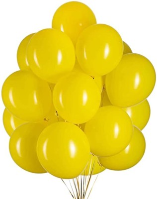 Wonder Solid Best Quality Yellow Party Balloons for Birthday, Anniversary Balloon(Yellow, Pack of 50)
