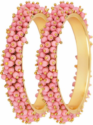 T4 JEWELS Alloy Gold-plated Bangle Set(Pack of 2)
